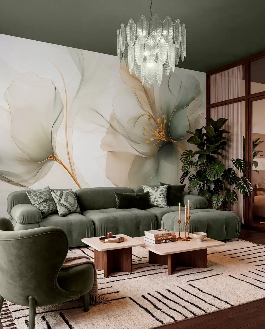 Wall Mural Photo Wallpaper Delicate flower with translucent petals w04553