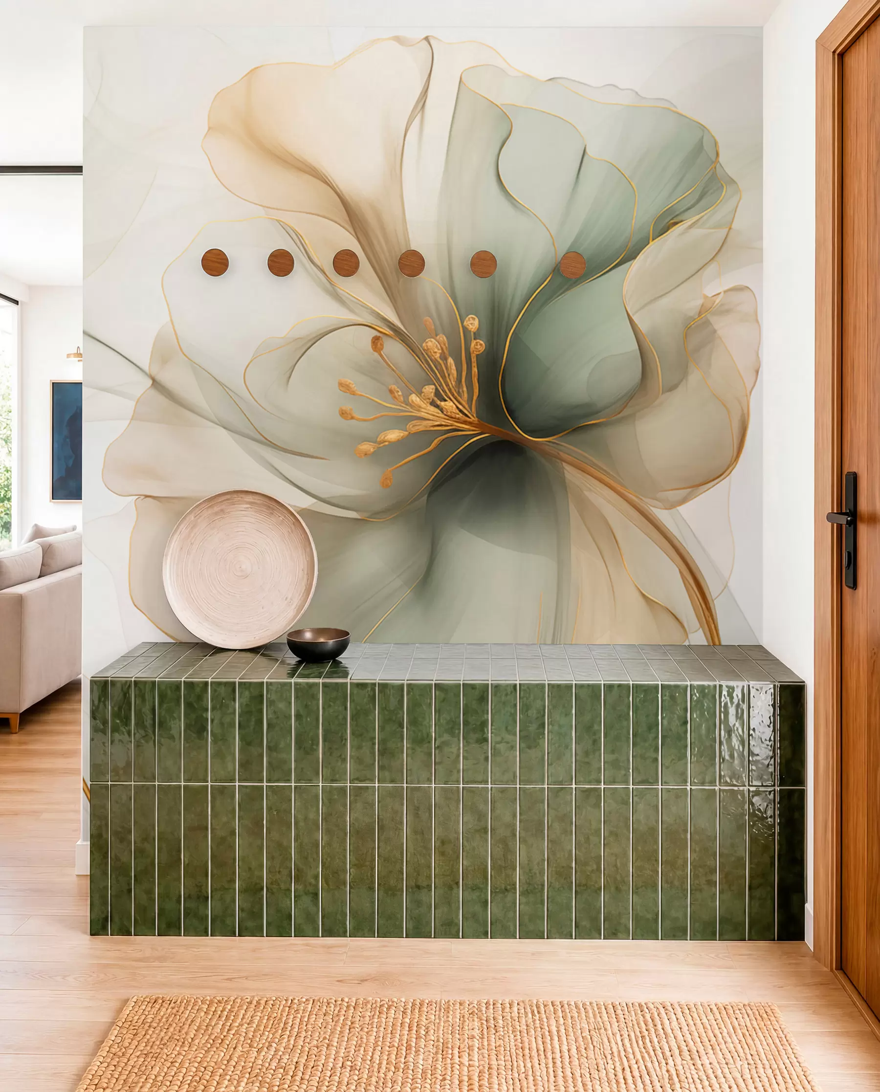 Wall Mural Photo Wallpaper Delicate flower with translucent petals w04553