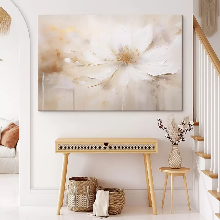 wall murals A light flower with a yellow-orange center s45802