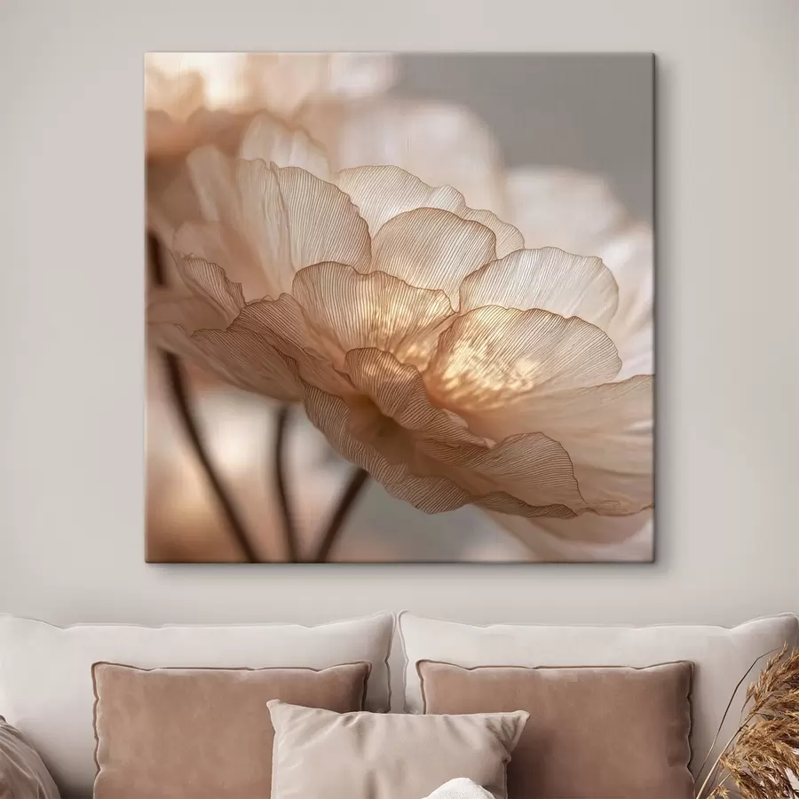 wall murals Delicate flower in bright glow s45822