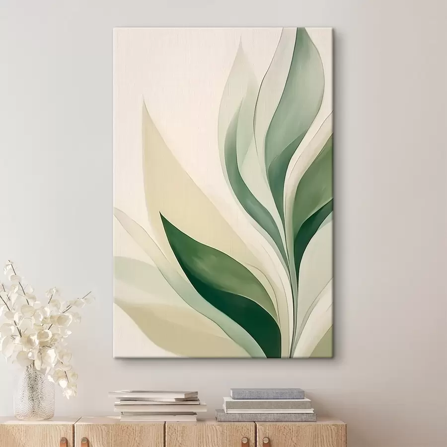 wall murals Abstract green leaves s45831