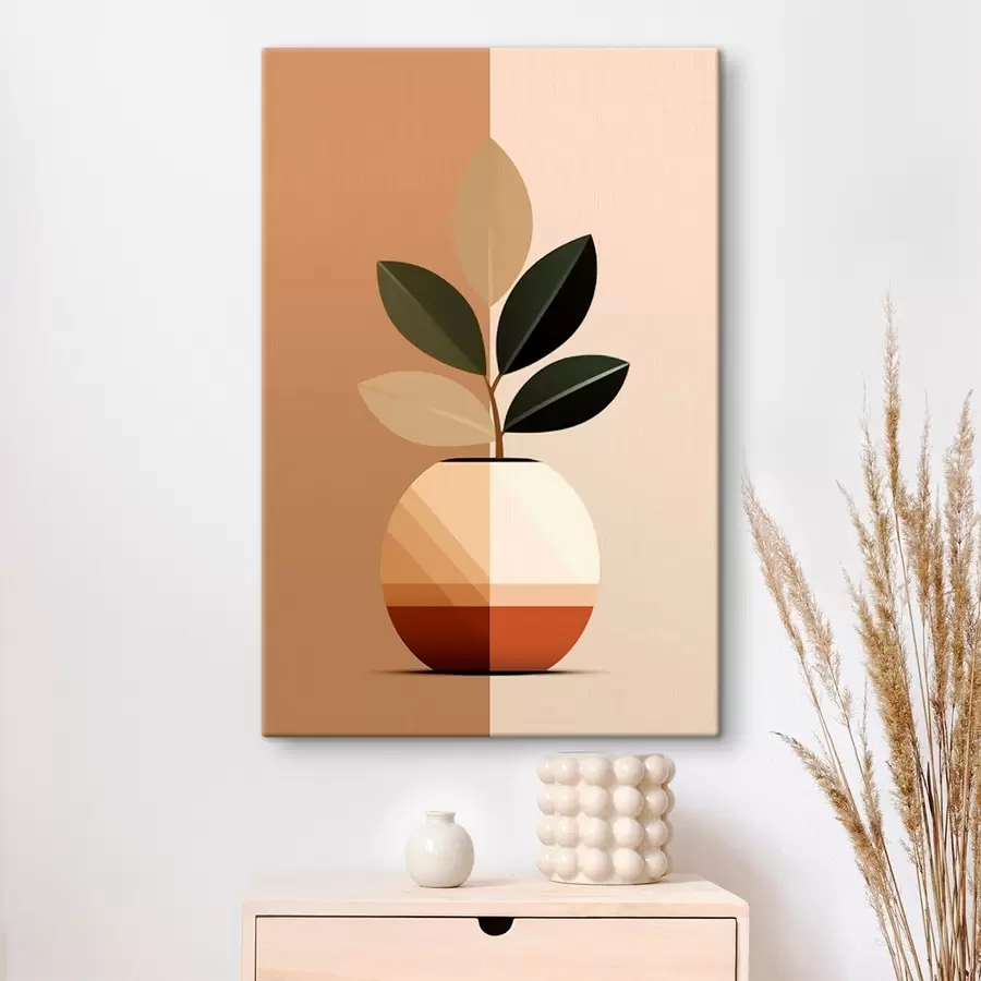 murales Jarrón geométrico con hojas s45833