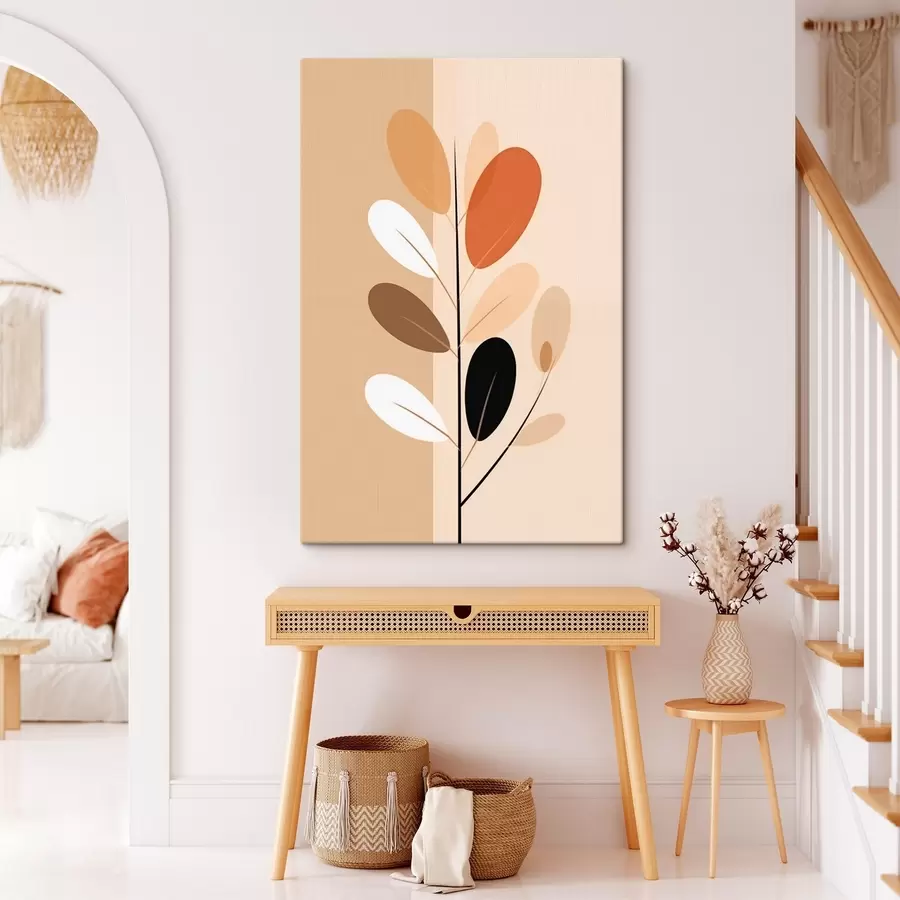 murales Rama minimalista con hojas s45834