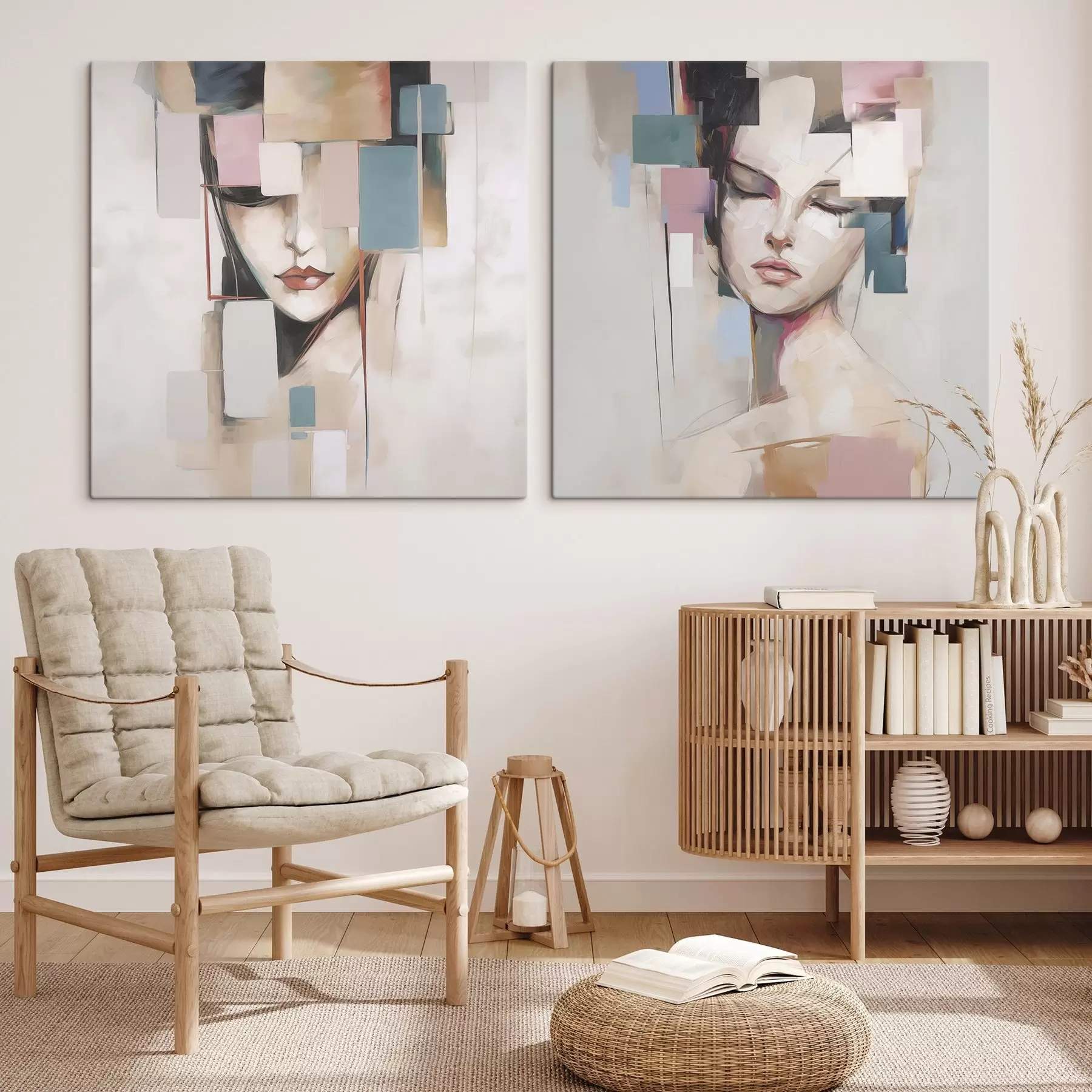 wall murals Abstract portrait imitation of painting m00755