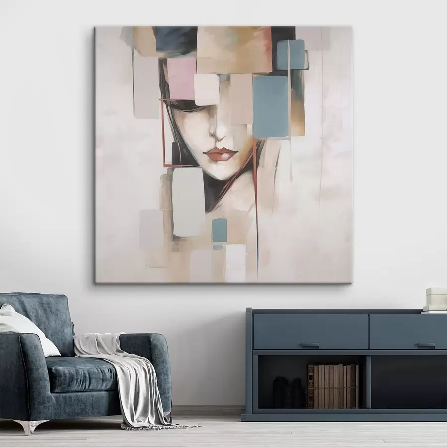 murales Retrato abstracto imitación de pintura s45920