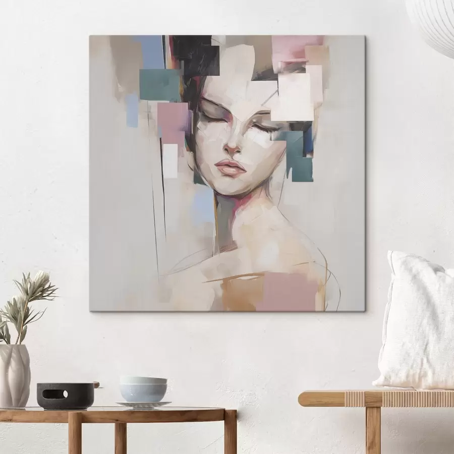 murales Retrato abstracto imitación de pintura s45921