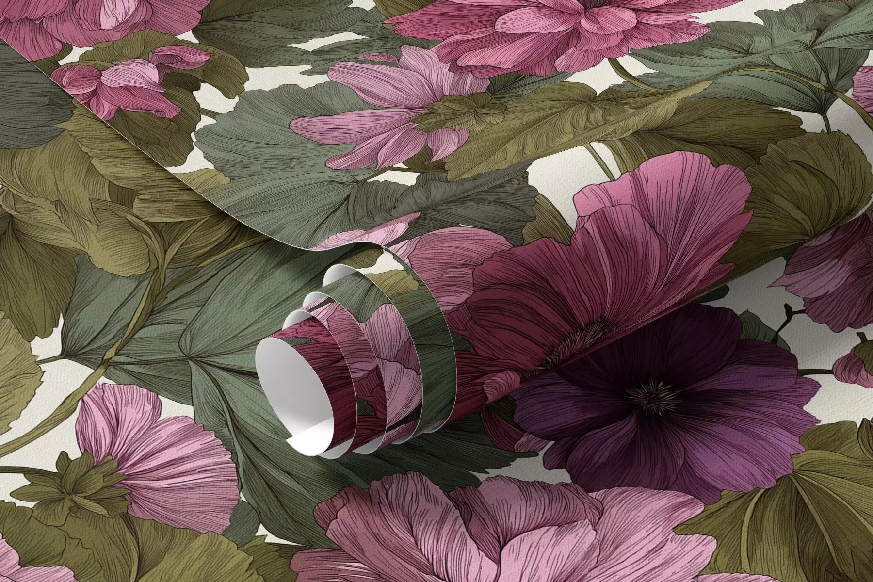 Wall Mural Photo Wallpaper Pink flowers a00541