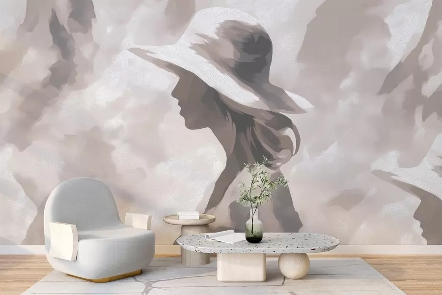 Wall Mural Photo Wallpaper Girl in a hat w04561