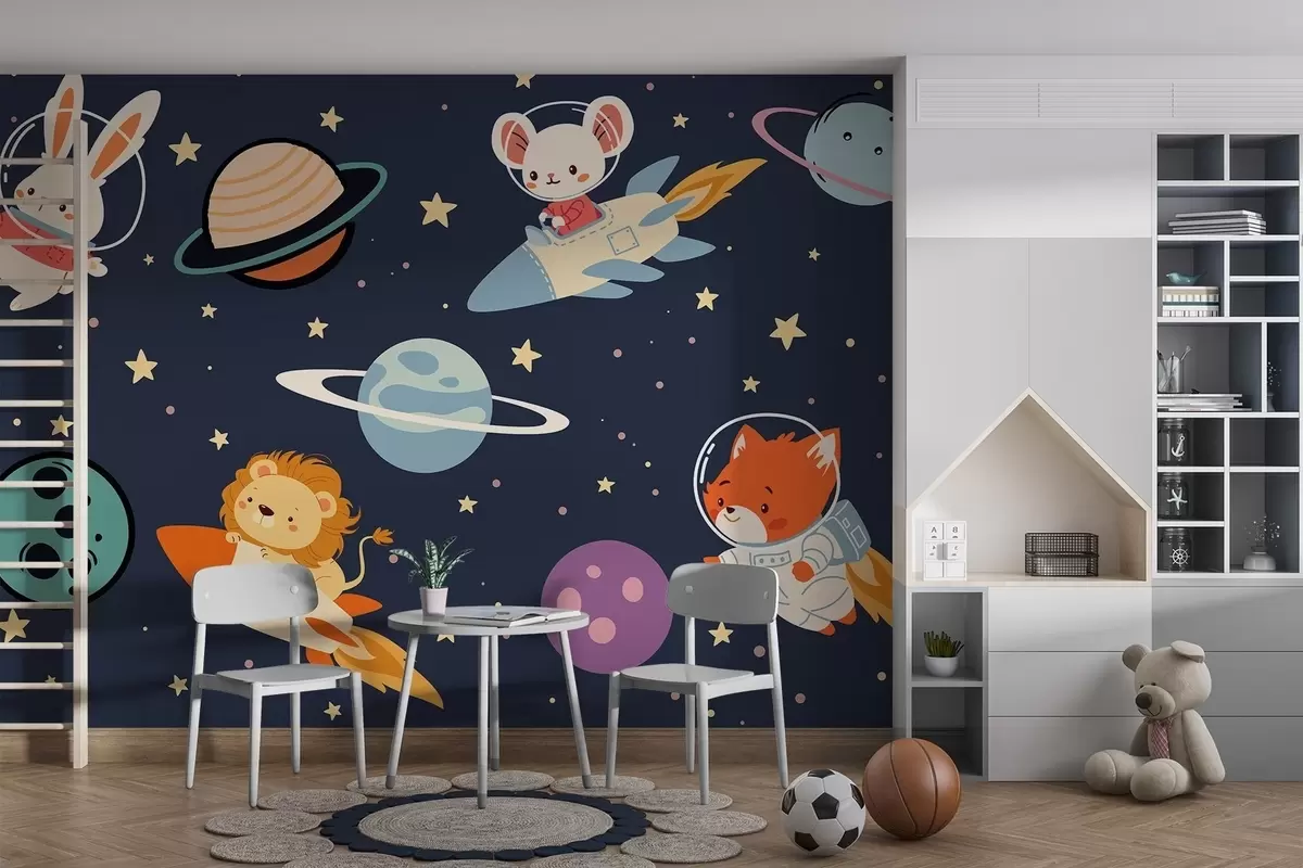wall murals Animals in space w04562