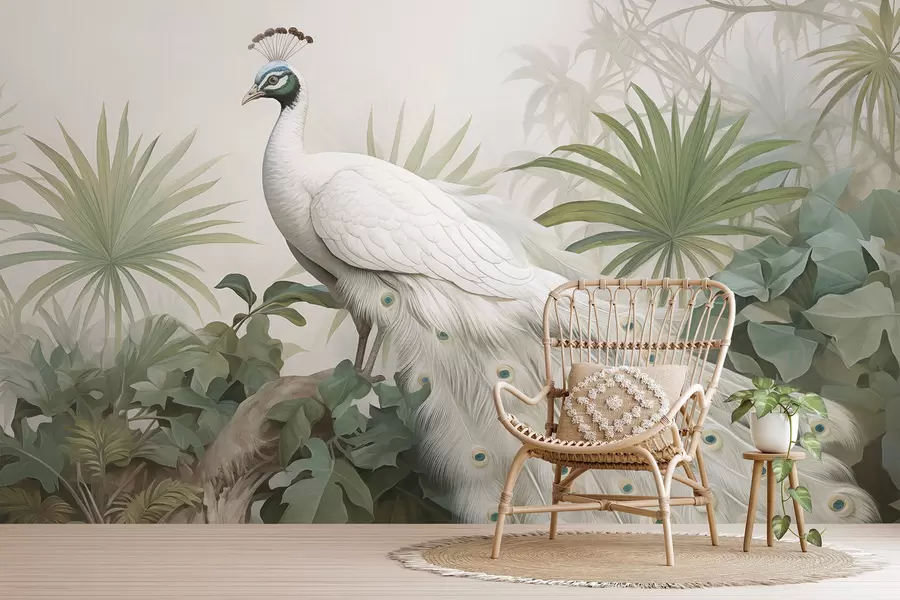 peintures murales Paon w04595