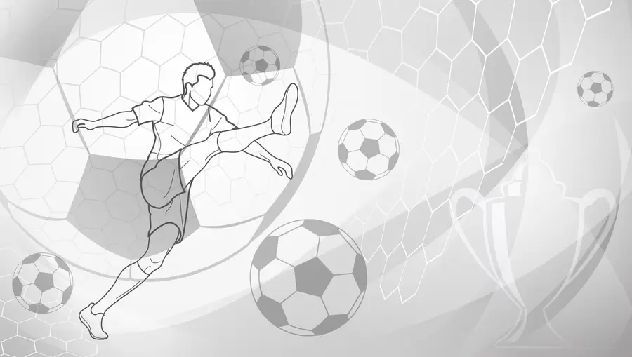 Wall Mural Photo Wallpaper Soccer player and balls w04601v1