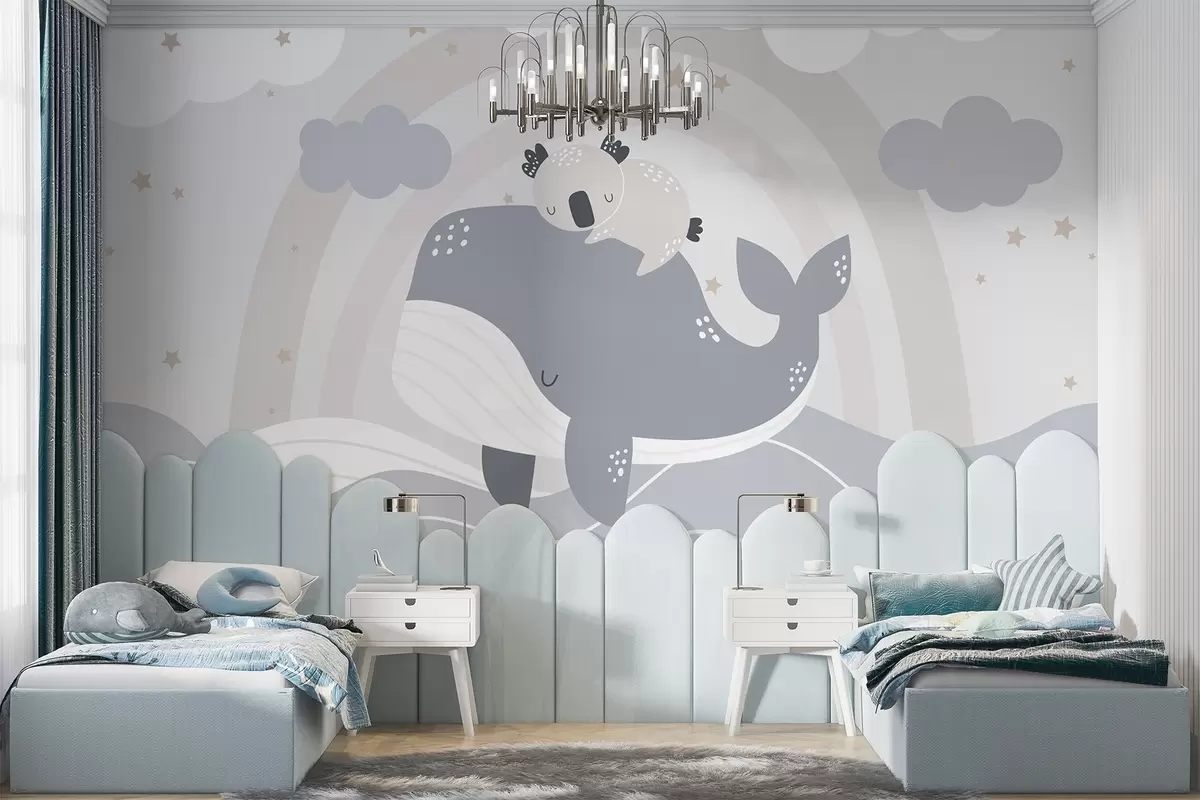 Wall Mural Photo Wallpaper Koala on a whale w04602