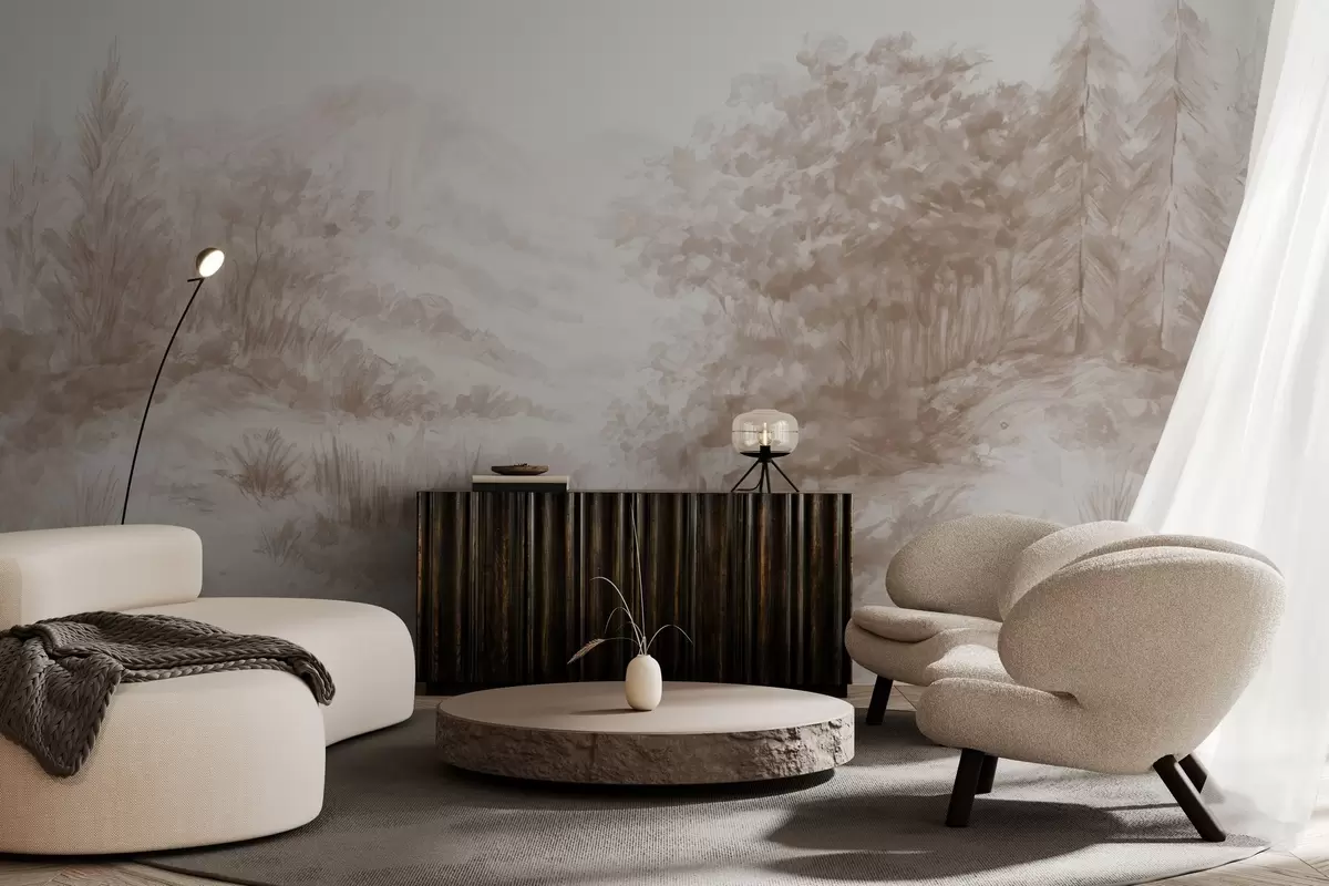 Wall Mural Photo Wallpaper Colorful contours w04572v1