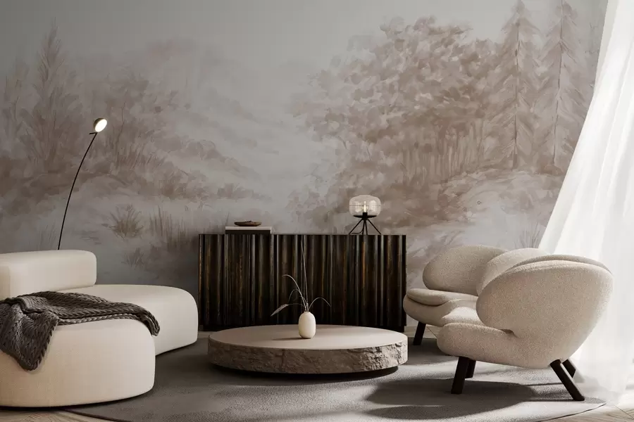 wall murals Colorful contours w04572v1