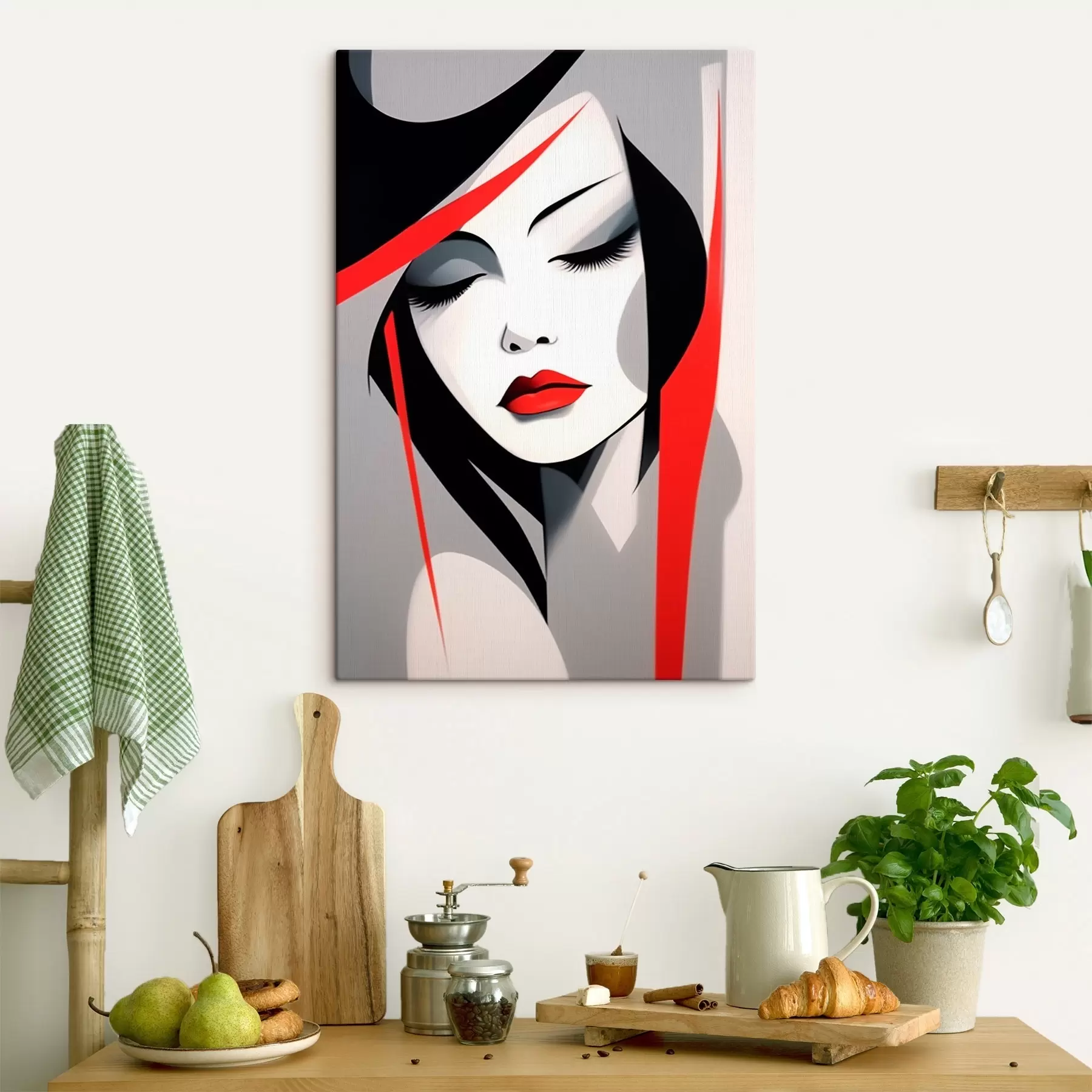 murales Retrato femenino abstracto s45964