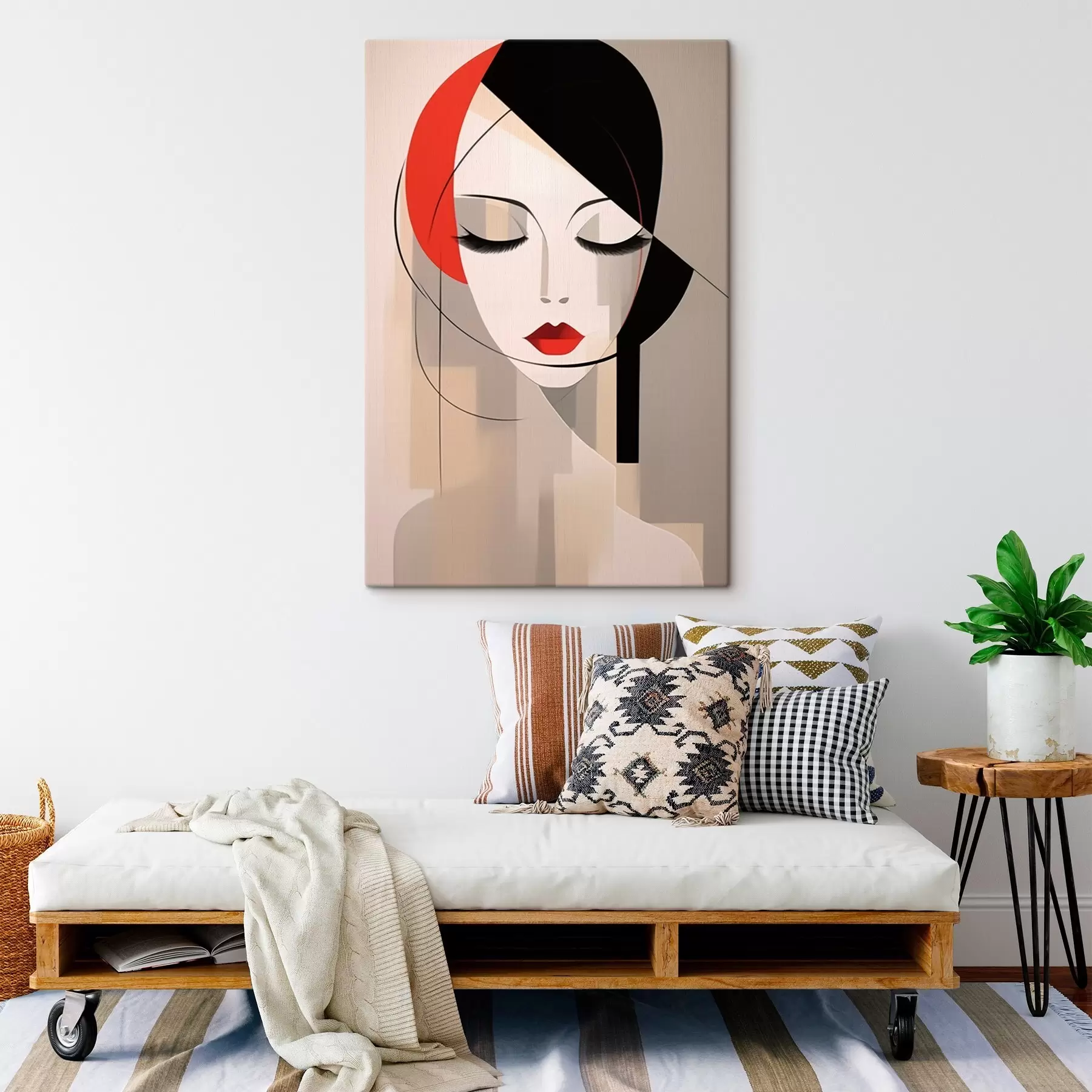 murales Retrato femenino abstracto s45965