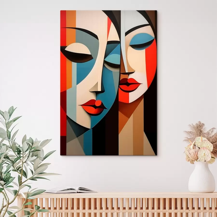 murales Retrato femenino geométrico s45966
