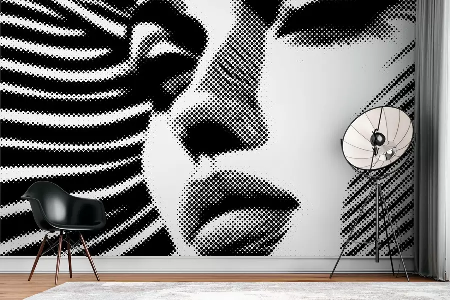 Wall Mural Photo Wallpaper Pop art style face of a woman w04504