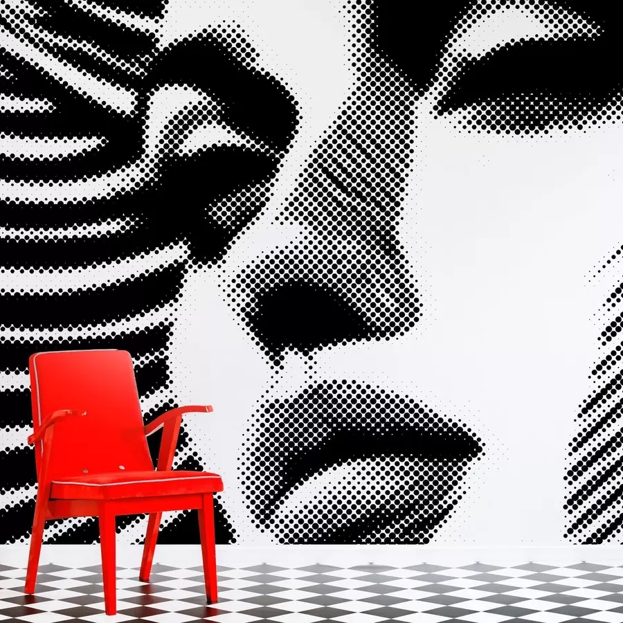 Wall Mural Photo Wallpaper Pop art style face of a woman w04504