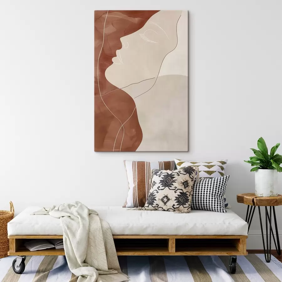 wall murals Abstraction, silhouette of a girl s45656