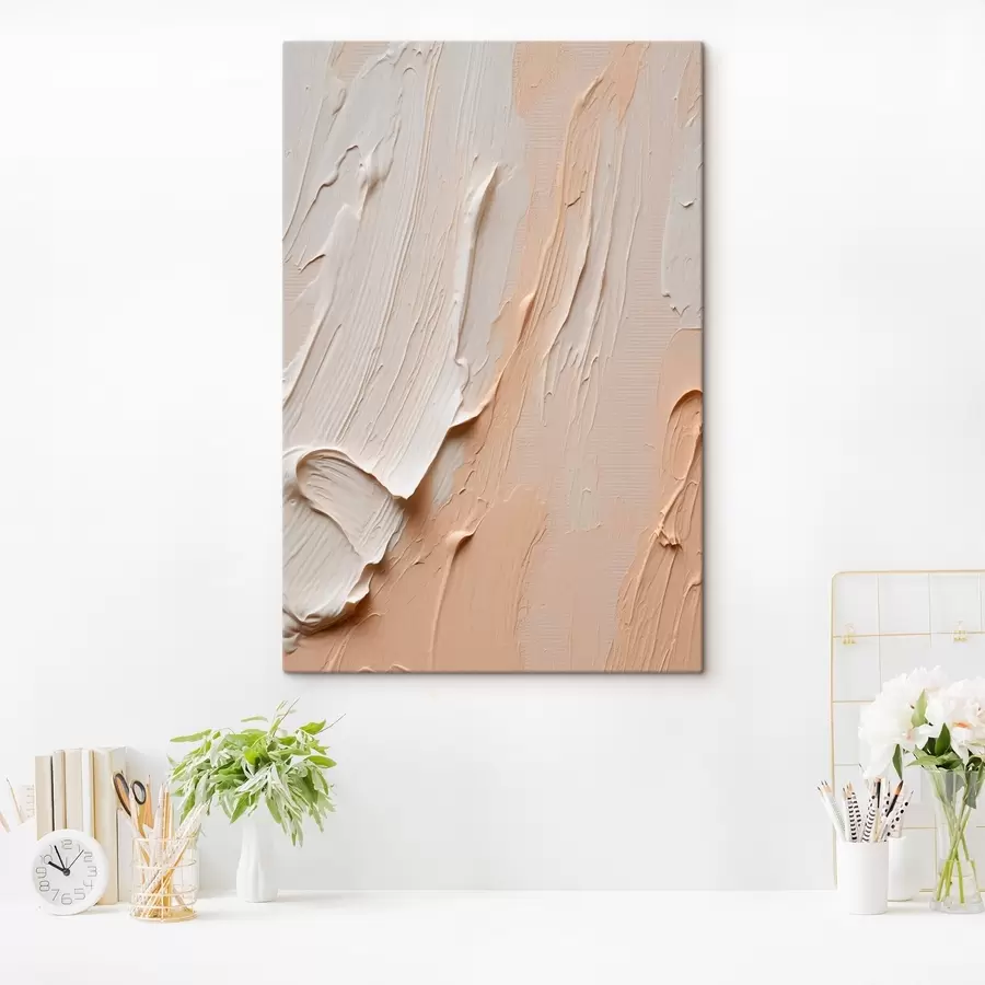 murales Pinceladas texturizadas en tonos beige crema s45871