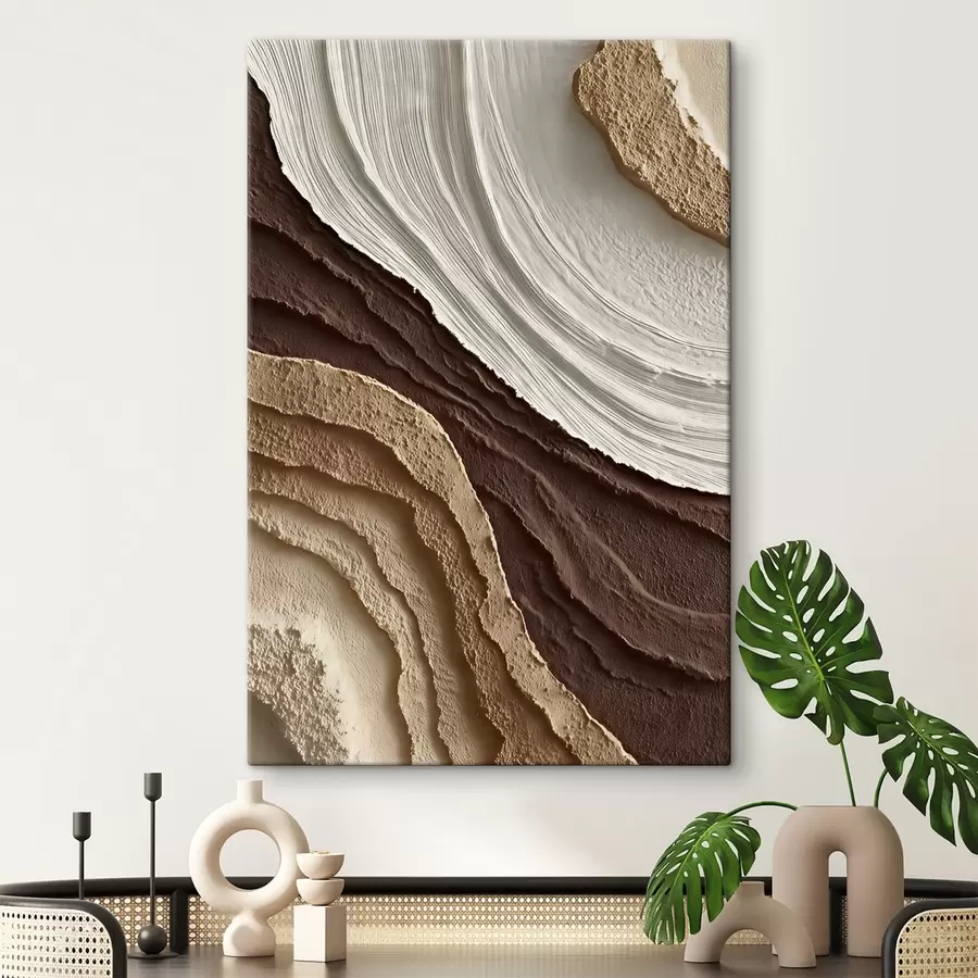 wall murals Cream-brown terraces with natural texture s45895