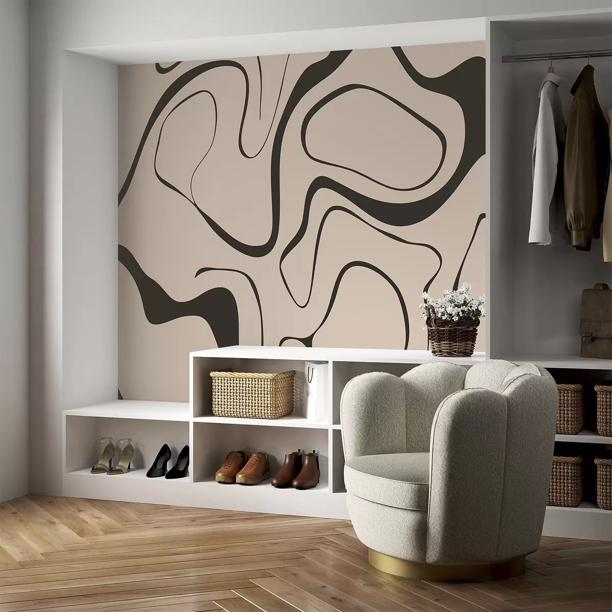 peintures murales Motif abstrait w04649