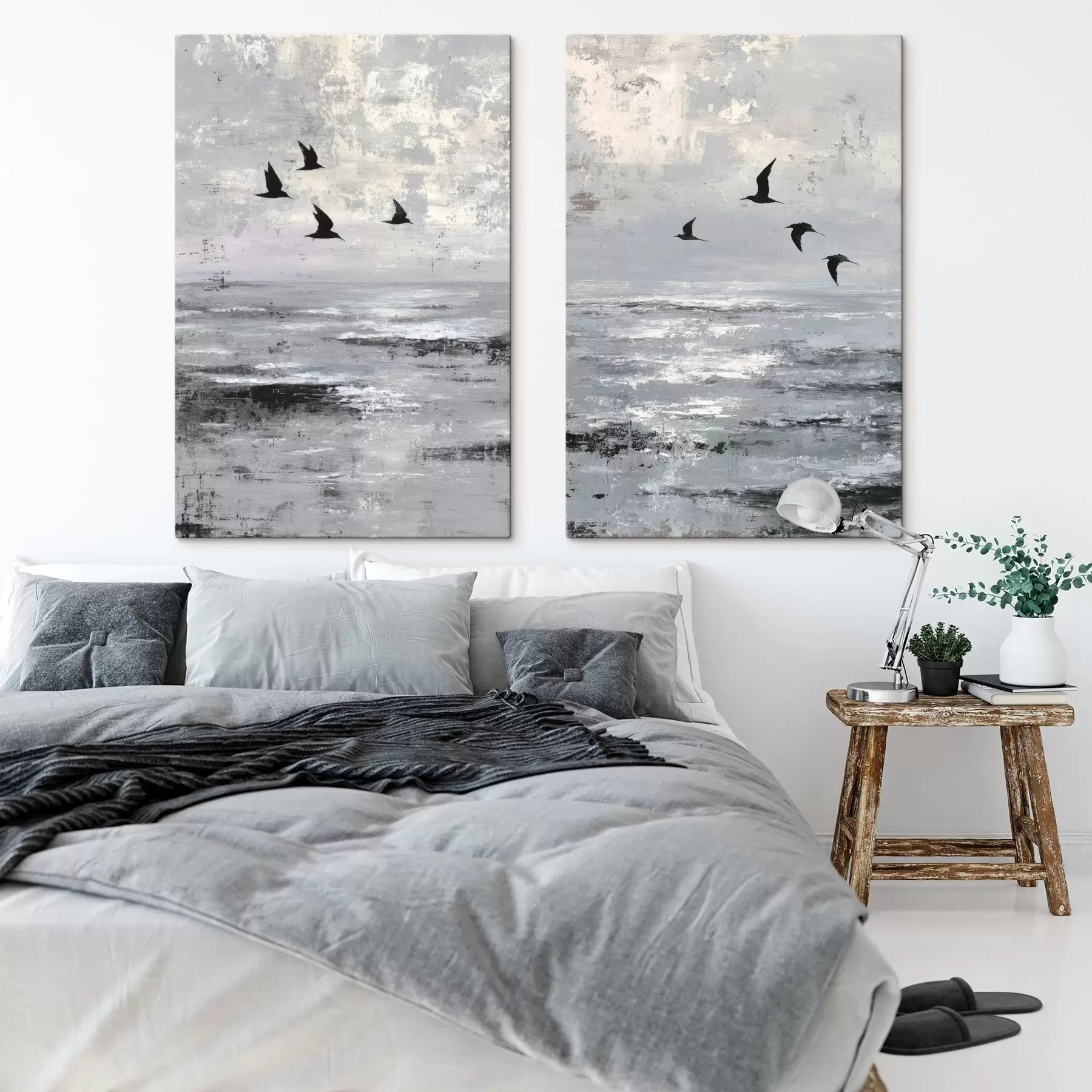 wall murals Abstract landscape with birds m00778