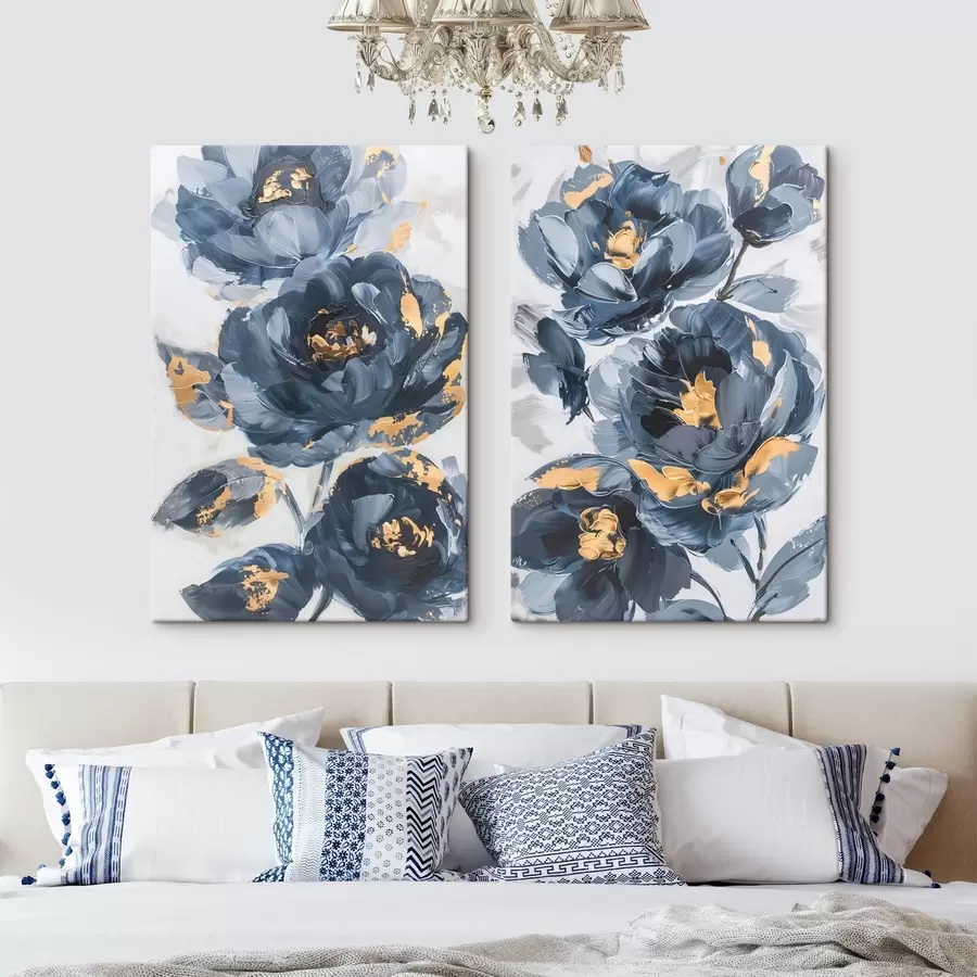 murales Grandes flores abstractas m00782