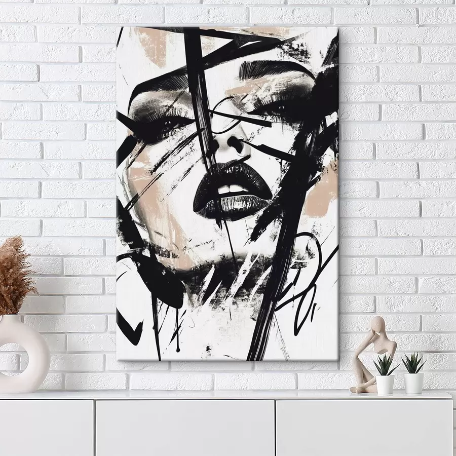 wall murals Abstract graffiti-style portrait of a woman s45777