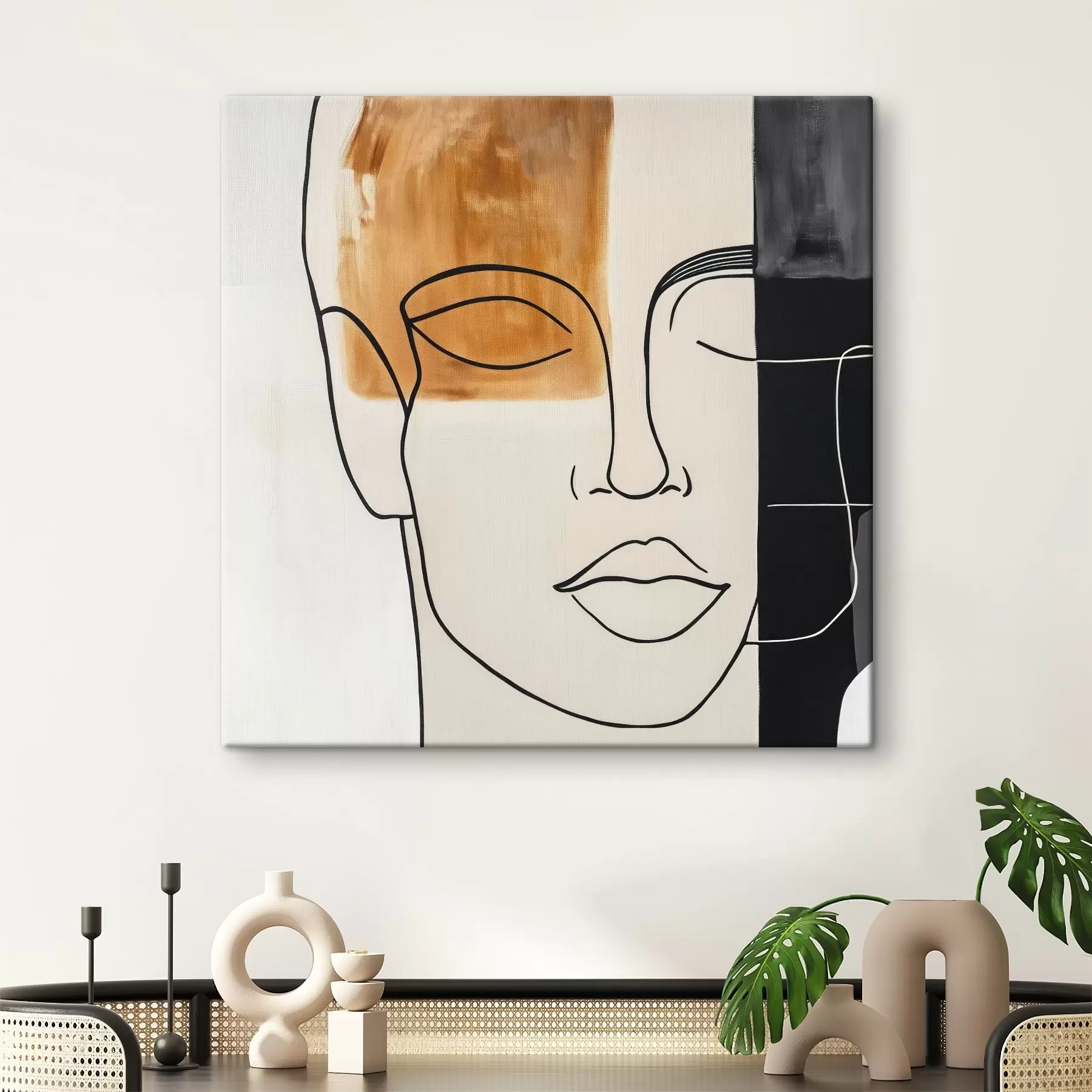 wall murals Minimalist abstract portrait s45986