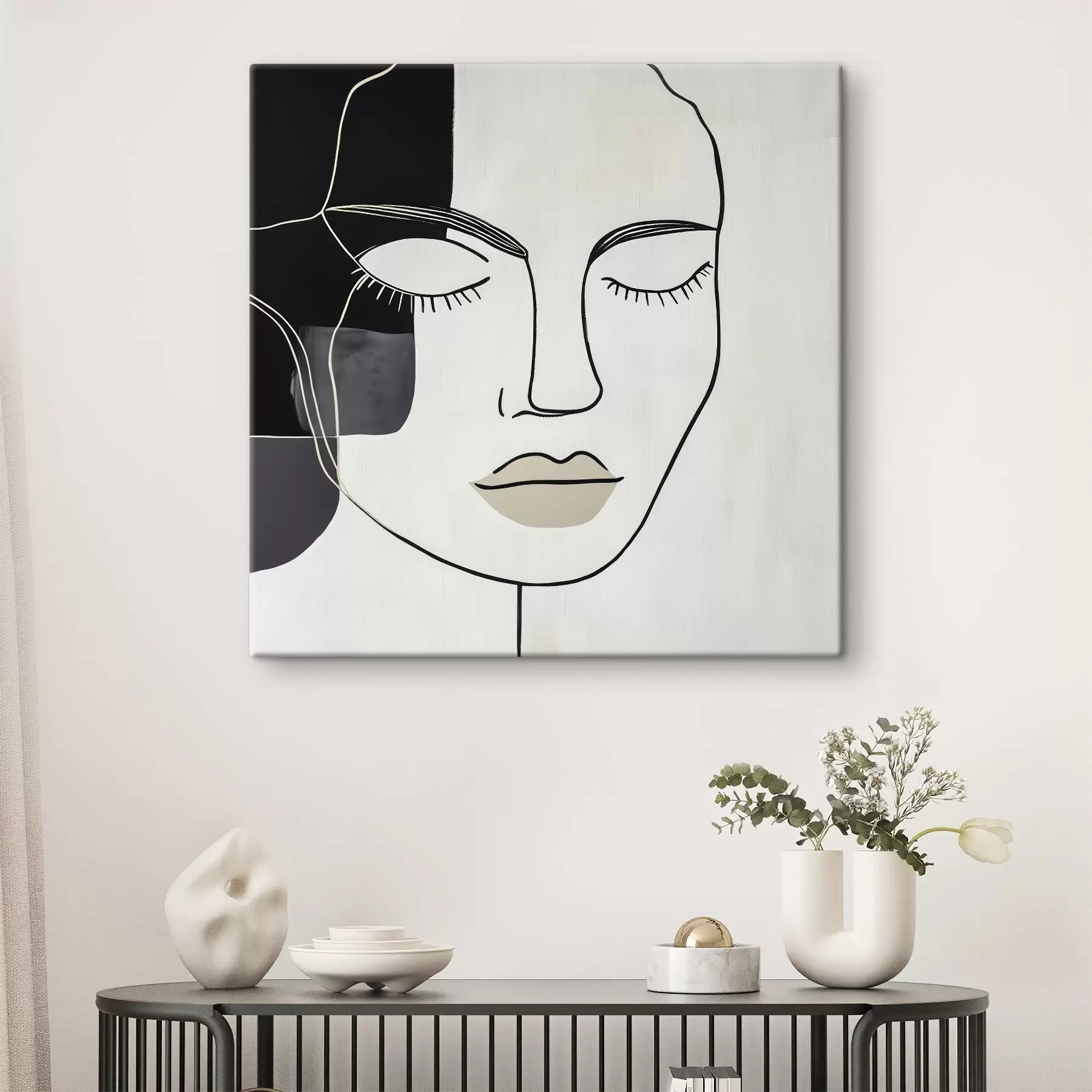 murales Retrato abstracto minimalista s45987