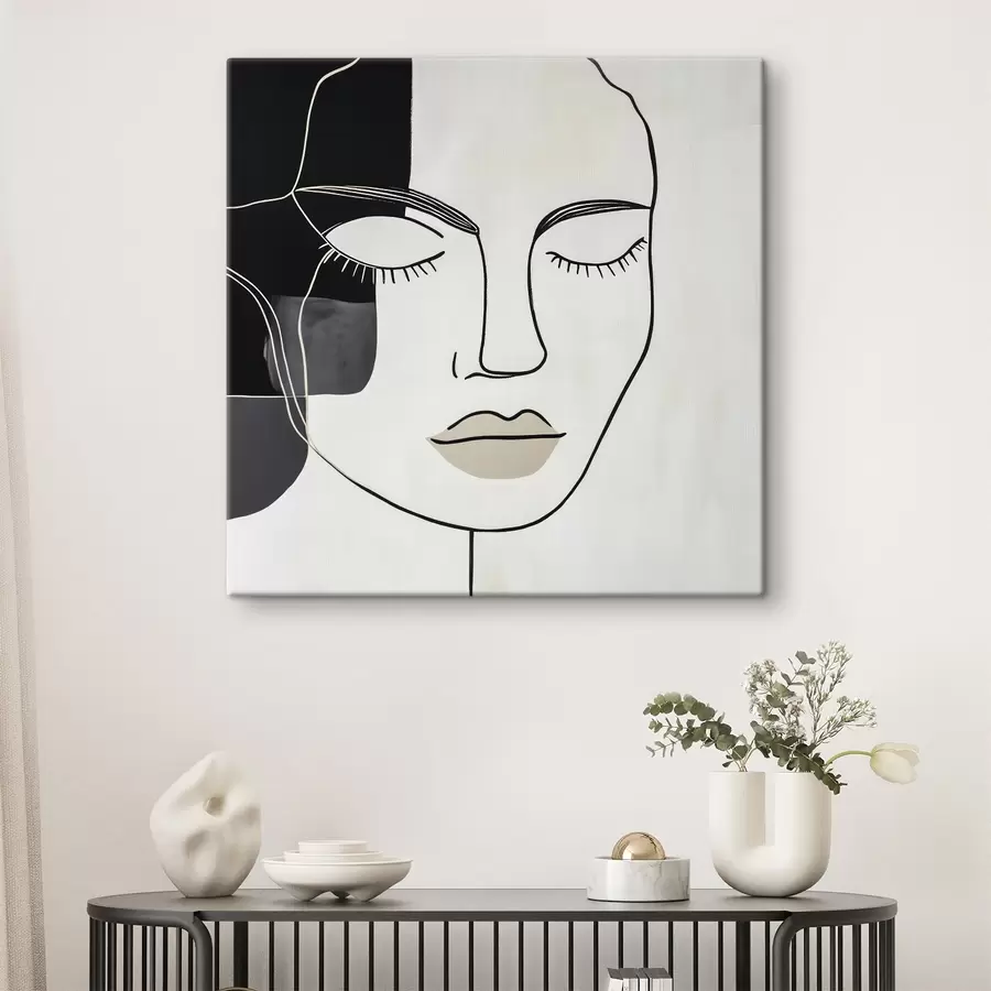 murales Retrato abstracto minimalista s45987