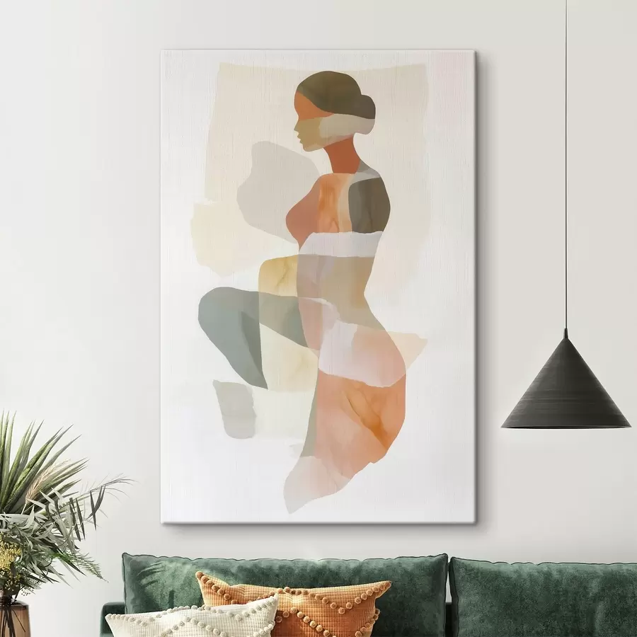 murales Silueta femenina abstracta s45992