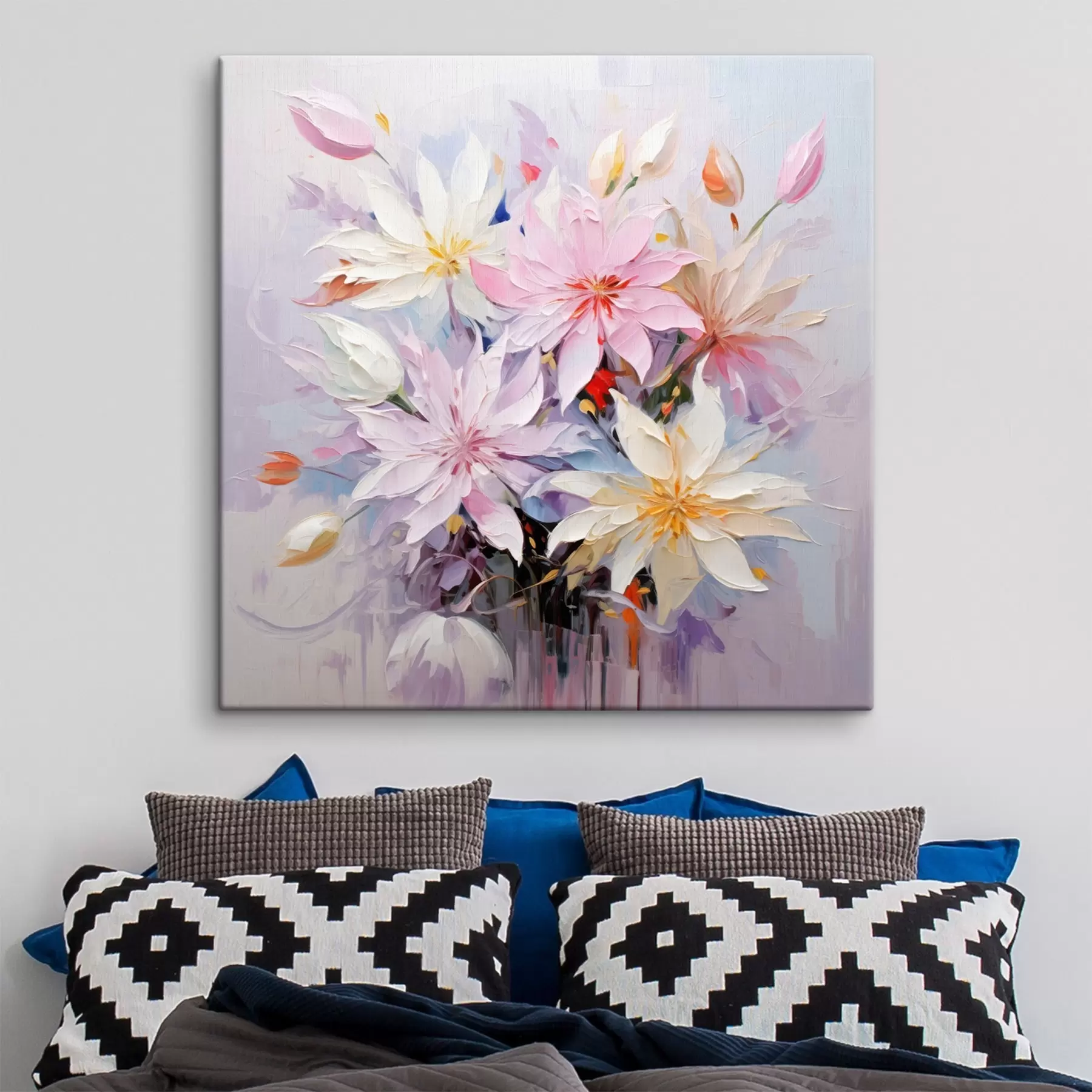 wall murals Flower bouquet in oil painting style s45738