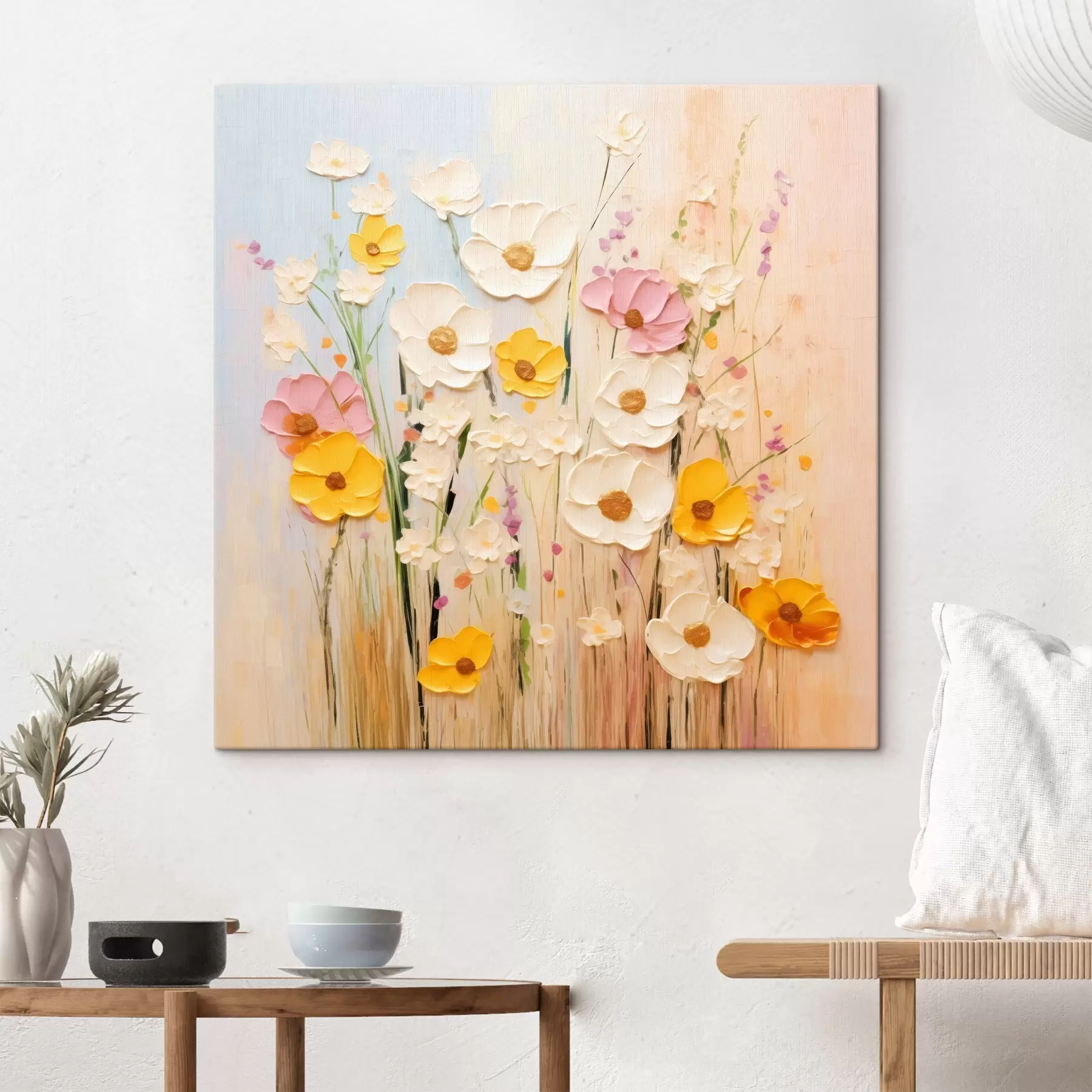 murales Abstracción primaveral con elementos pictóricos s45740