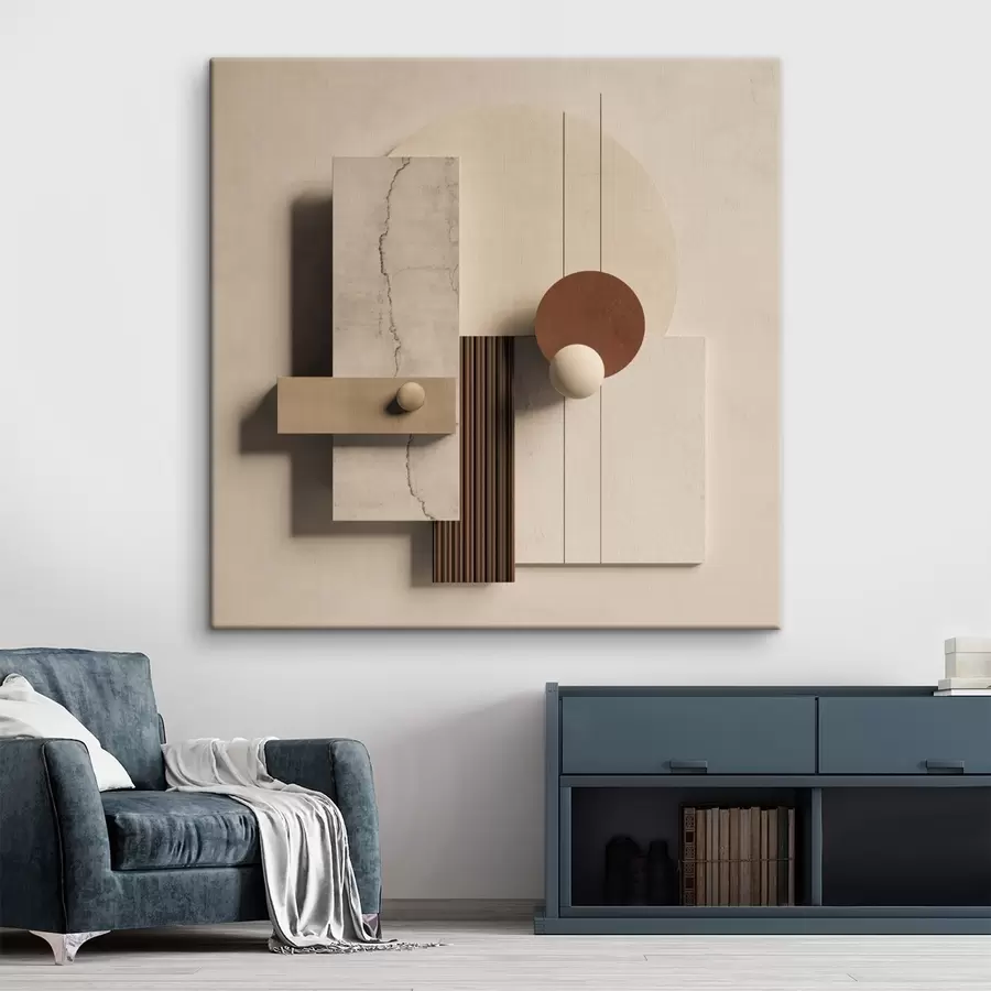 wall murals Geometric balance in minimalism style s45855