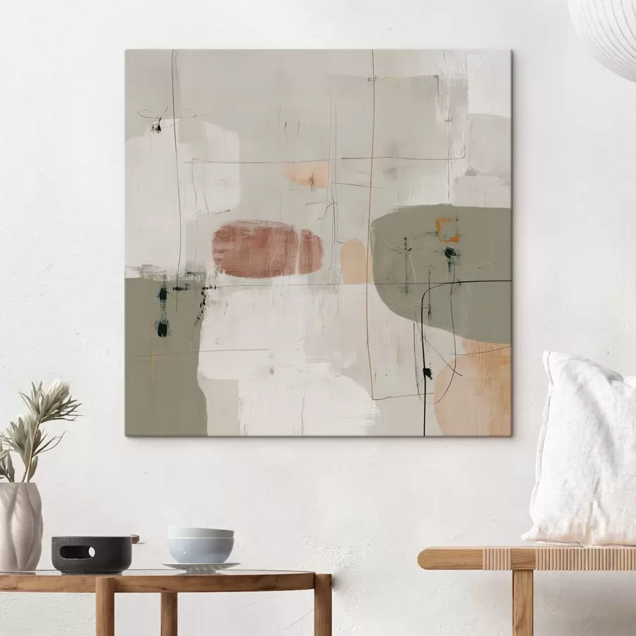 wall murals Abstract composition in pastel tones s45859