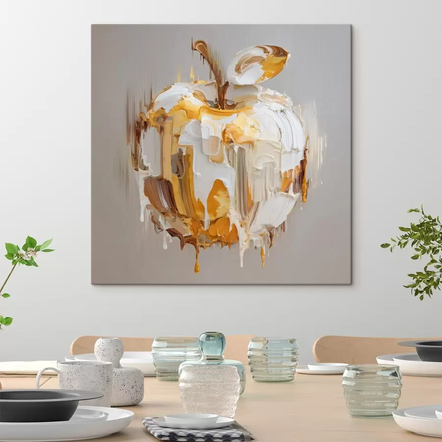 murales Manzana con efecto de pintura derretida s45862