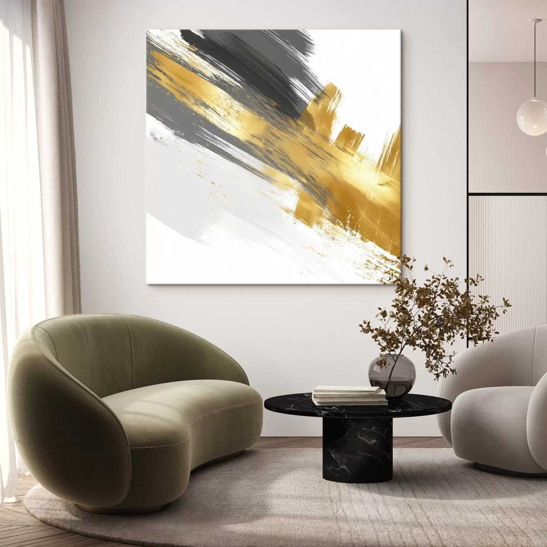 wall murals Modern art with elements of quick brushstroke s45865
