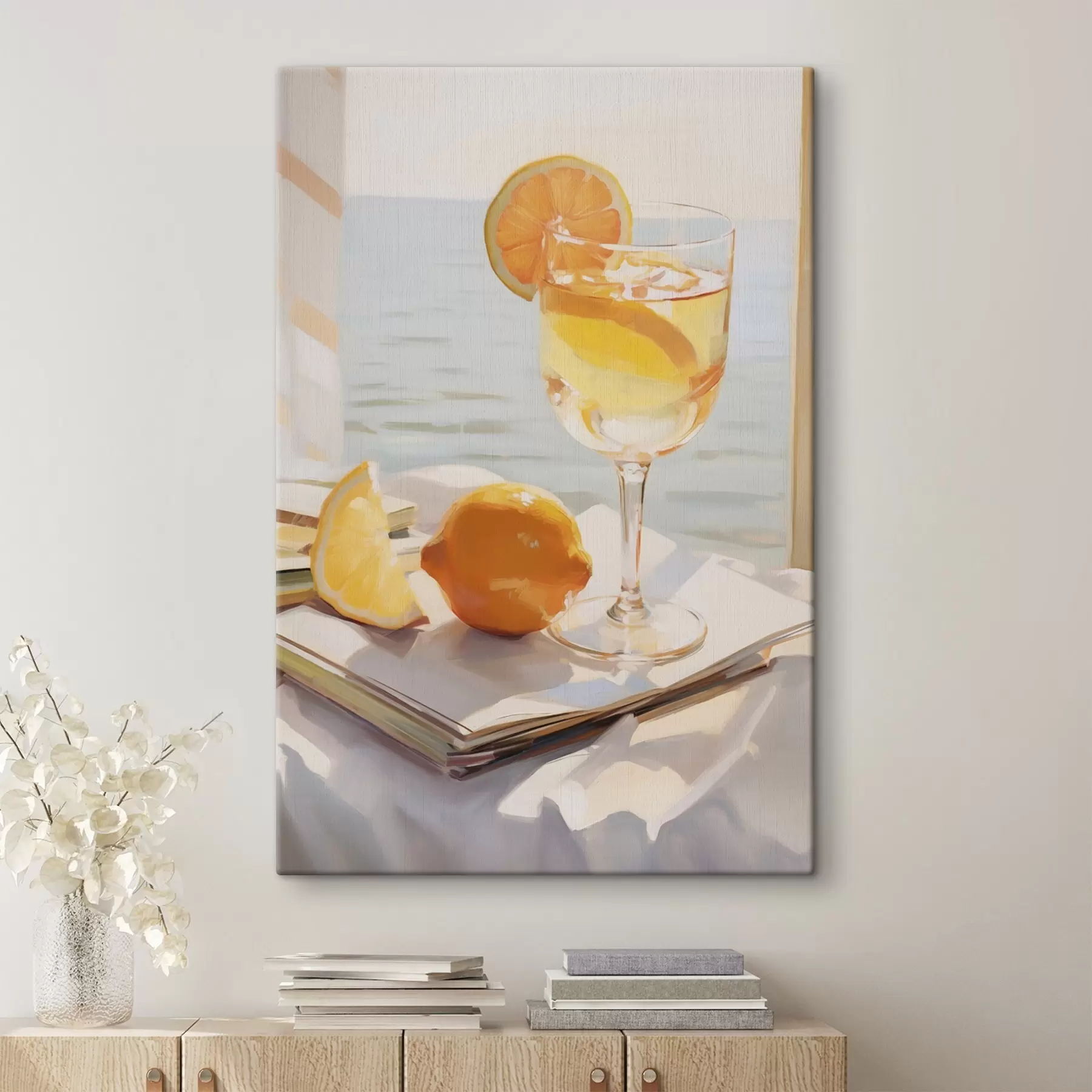 wall murals A cocktail in a glass by the window s46064