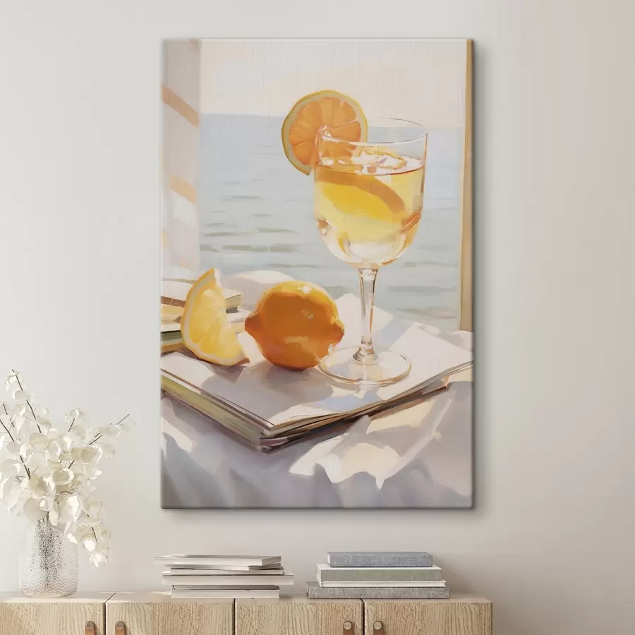 wall murals A cocktail in a glass by the window s46064