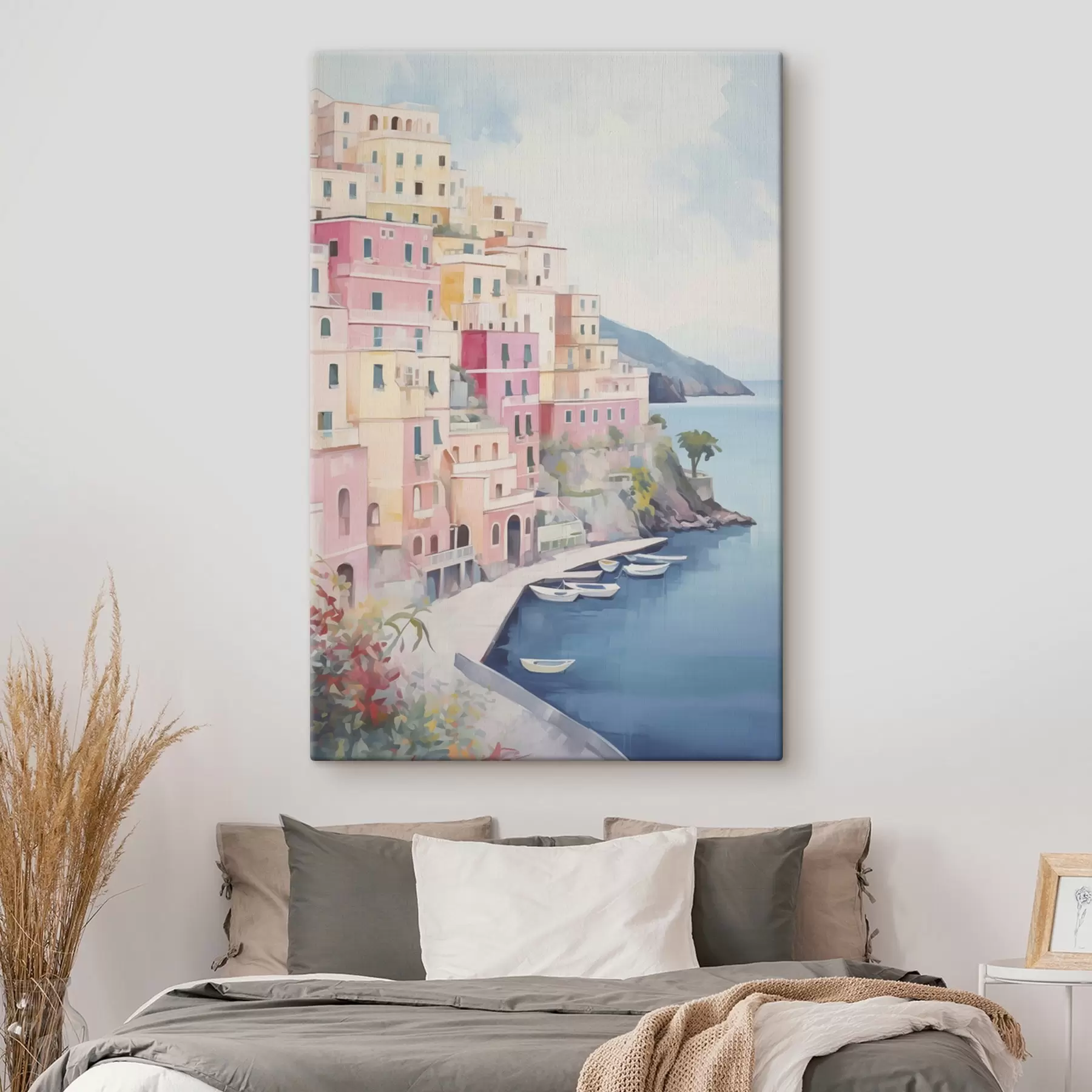 wall murals Houses by the sea bay s46066