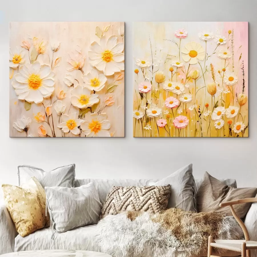 murales Prado de flores en estilo pintura al óleo m00711