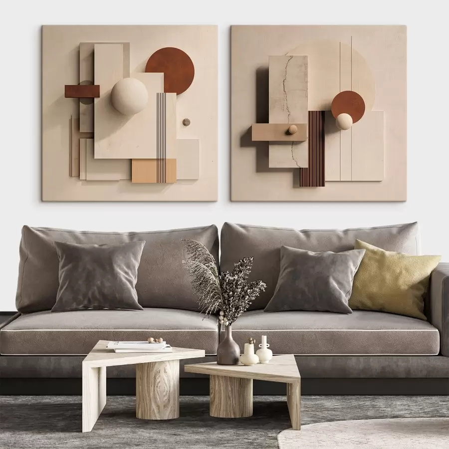 wall murals Geometry and abstraction in minimalism style m00743