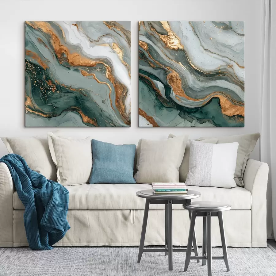 murales Textura de mármol en tonos gris turquesa m00744