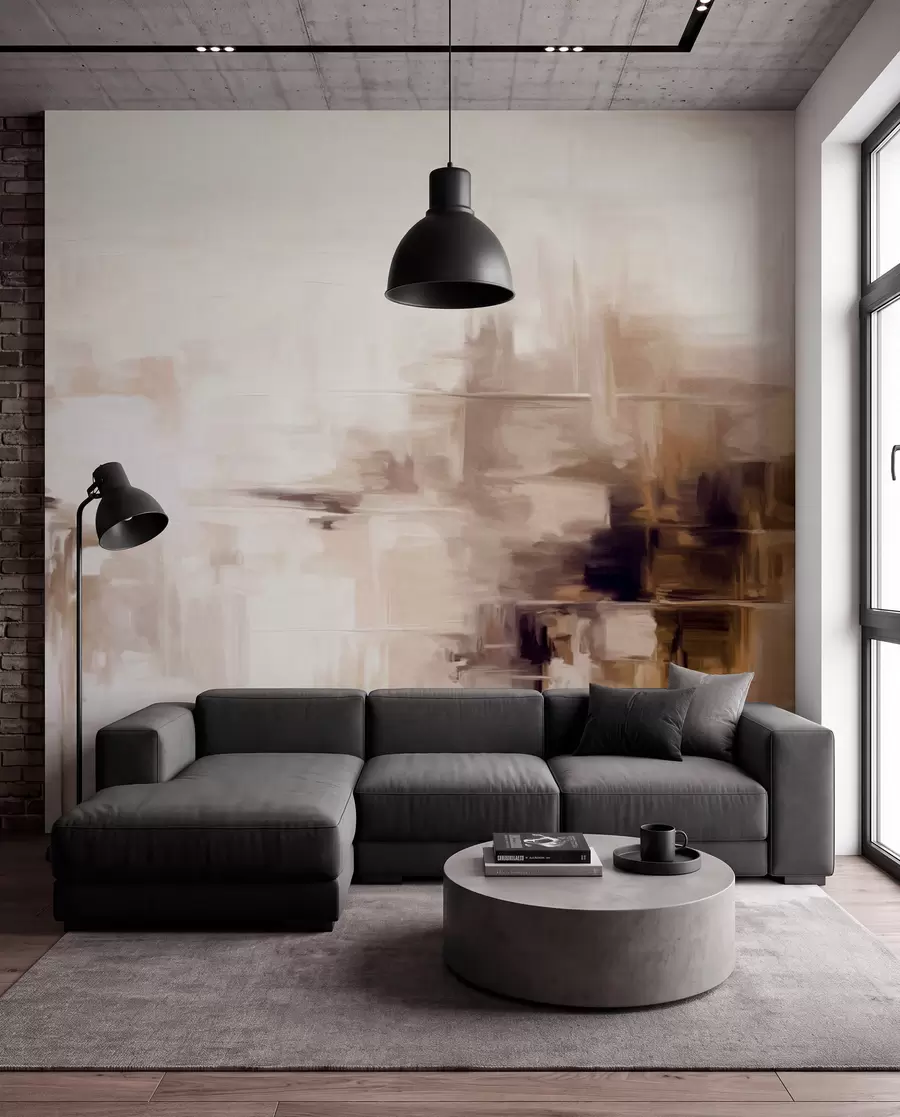 peintures murales Reflets peints terre d’ombre w09422v1