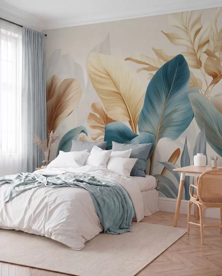 peintures murales Feuilles botaniques w04589