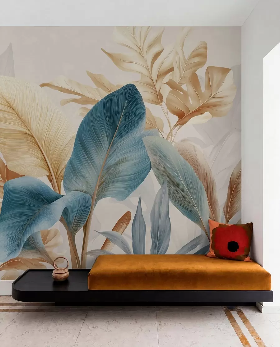 peintures murales Feuilles botaniques w04589