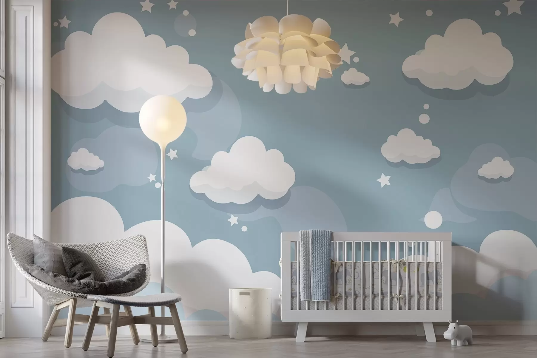 wall murals Dreamy Clouds w04640